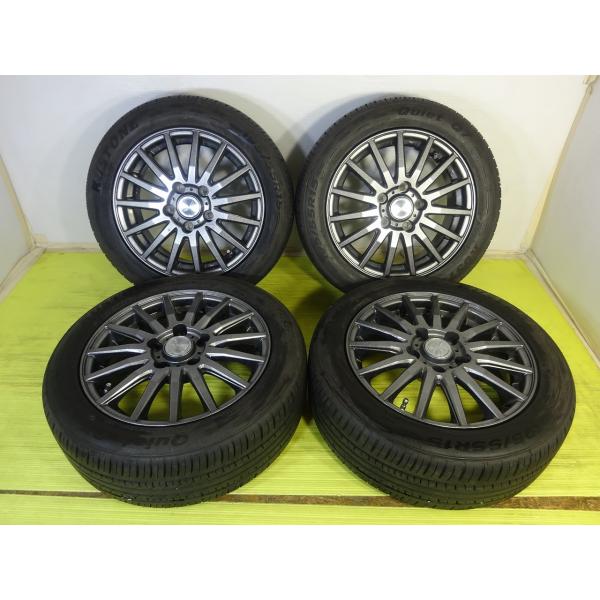 KUSTONE/SEINS 195/55R15 15x6J +45 5穴 114.3 中古タイヤ