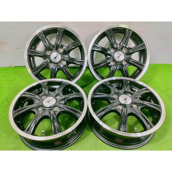 ★BROOK★13x4.00B +45 4穴 PCD100 中古 アルミホイール 4本【宮城発 送料無料】MYG-C17266