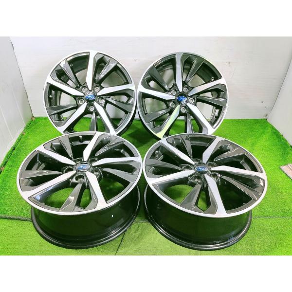 ◆スバル レヴォーグVN5 GT-H/EX純正◆18x7.5J +55 5穴 114.3 中古 アルミホイール 4本【宮城発 送料無料】MYG-C16565★
