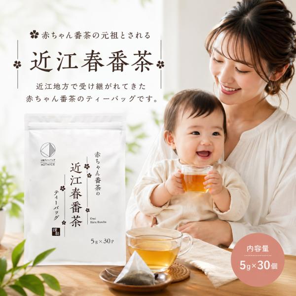 【駿府堂茶舗】赤ちゃん番茶の近江春番茶ティーバッグ | ５ｇ×３０個 | 水出しお湯出し兼用 | 希少な春番茶使用