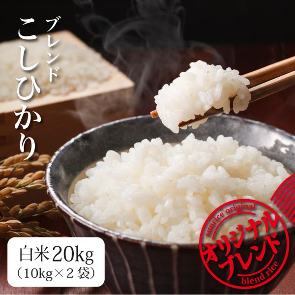 ブレンド米　精米 10kg 2袋　合計 20kg 米 20kg 10kg×2袋 送料無料 国内産 ひかり精米 白米 ブレンド米