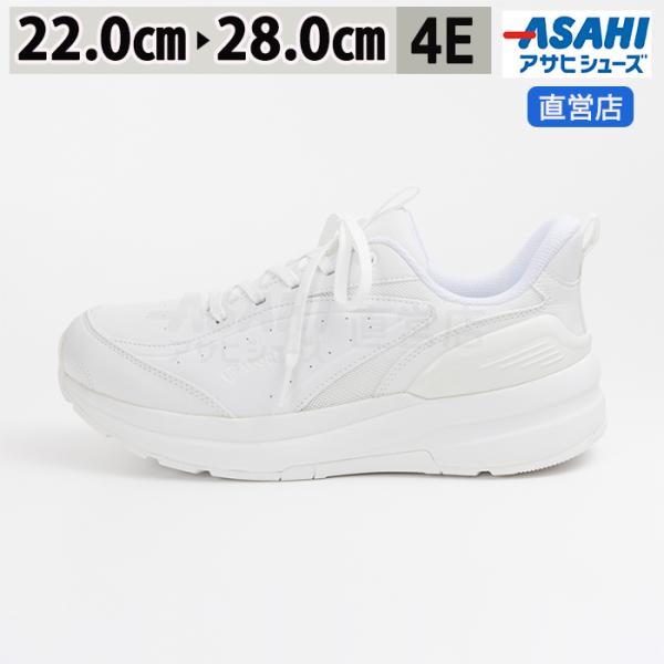 アサヒシューズ ギフト プレゼントアサヒフットケア006 ホワイト 4E 紐