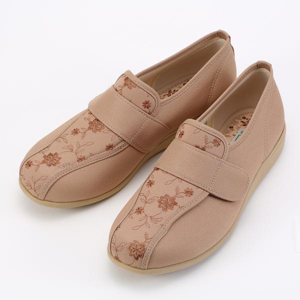 快歩主義 レディース L052 ベージ 幅広 3E 介護 軽量 日本製 撥水 敬老