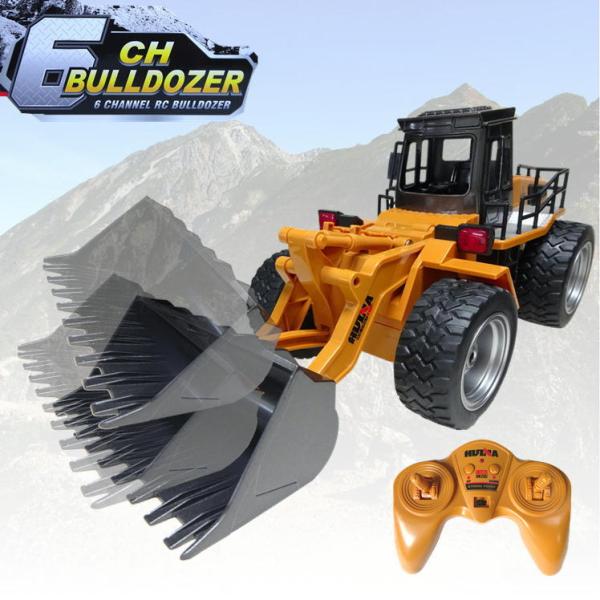 【★2.4GHz 無線 】他のラジコンカーと一緒に遊んでも混信しません。★素材は、丈夫な合金と高品質のABS樹脂で構成されております。★子供から大人まで人気のブルドーザー！簡単リモコンだからお子様でも操作しやすい。★プレゼントに最適です。L...