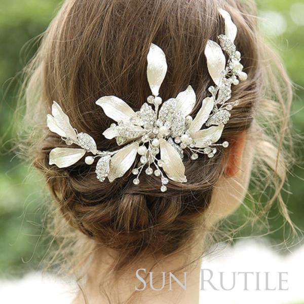 ウエディング ヘッドドレス ヘッドアクセサリー 花嫁さま 結婚式 和装 ブライダル ヘッドピース ヘアアクセサリー 髪飾り K 01 Sun Rutile 通販 Yahoo ショッピング