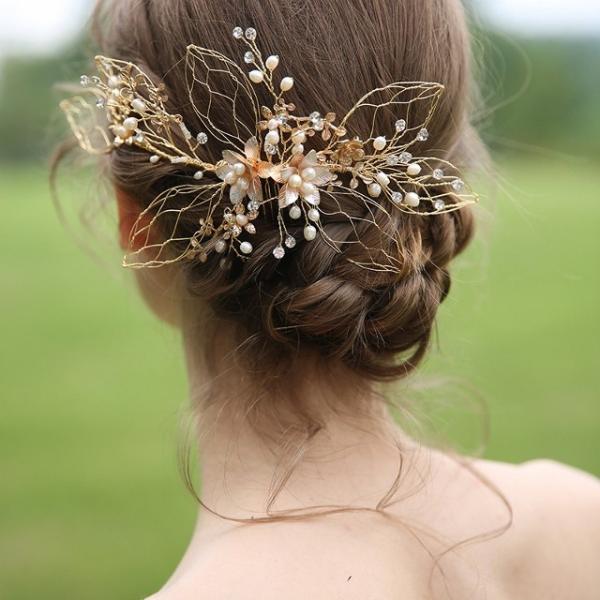 ウエディング ヘッドドレス ヘッドアクセサリー ヘアアクセサリー ブライダル 結婚式 髪飾り 花嫁さま ゴールド フラワー 花 K 09 Sun Rutile 通販 Yahoo ショッピング