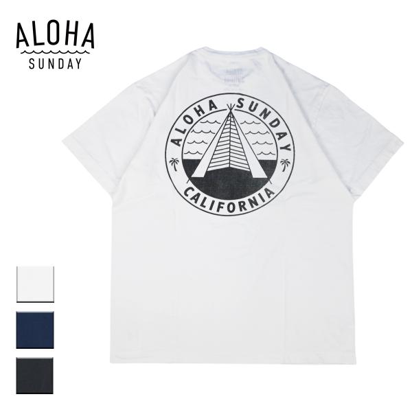 ALOHA SUNDAY アロハサンデー ロゴプリントTシャツ