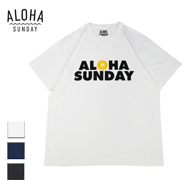 ALOHA SUNDAY アロハサンデー ロゴプリントTシャツ
