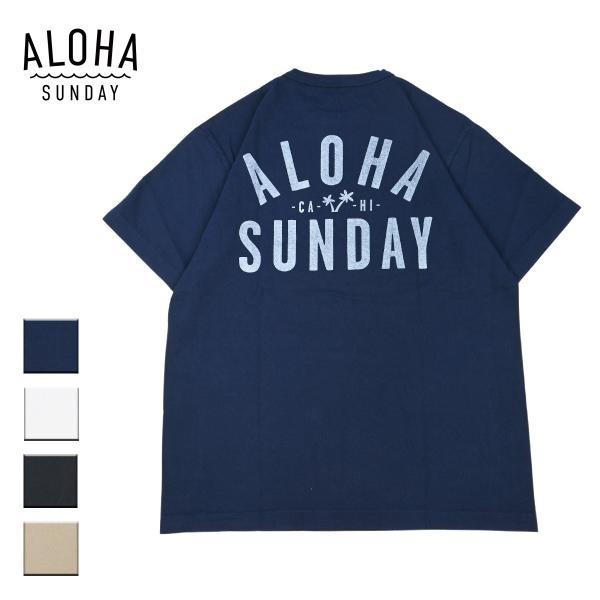 ALOHA SUNDAY アロハサンデー ロゴプリントTシャツ