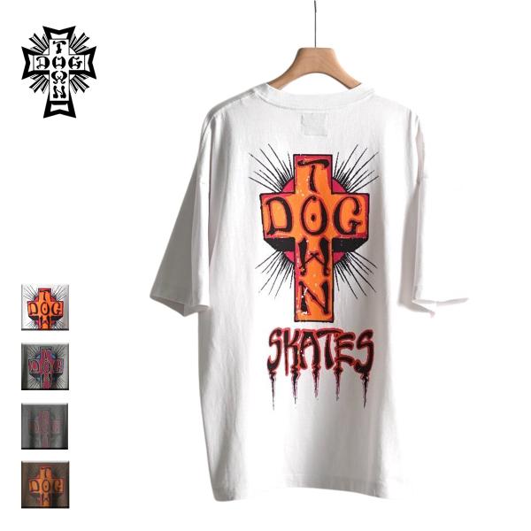 DOG TOWN ドッグタウン　クロスデザイン Tシャツ Lサイズ 超貴重レア DOGTOWN 全2色 ドッグタウン DOG TOWN Tシャツ CROSS LOGO NEON