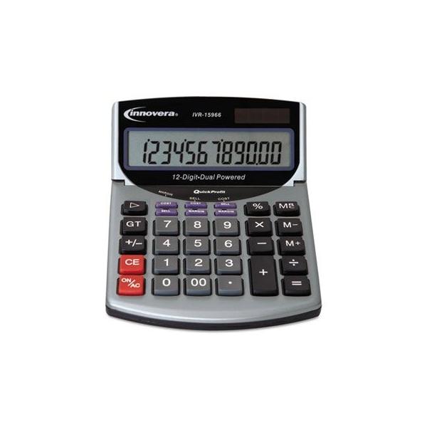 Innovera 電卓 Sunsetstoreのinnovera minidesk電卓 12桁lcd Sunsetstore