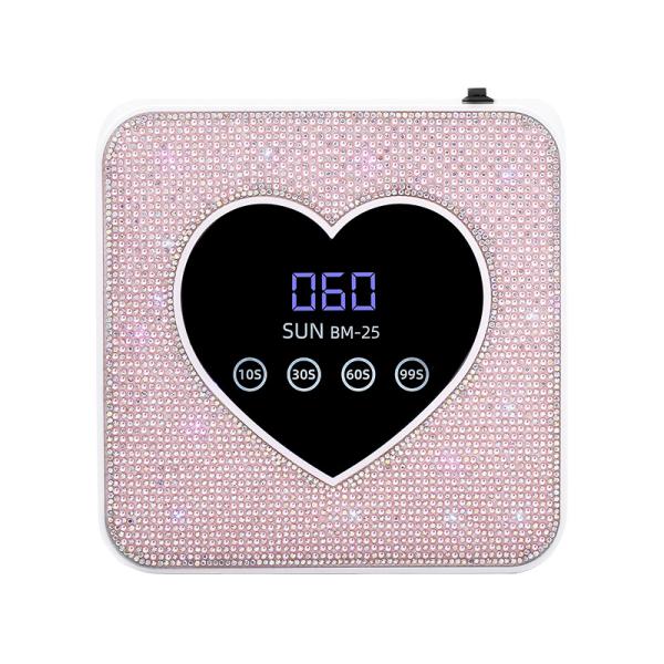 ネイルライト LED 充電式 ラインストーン装飾 キラキラ ポータブル コンパクト ワイヤレス使用可能 LCDデジタル表示 4段階タイマー ジェ 爆買い