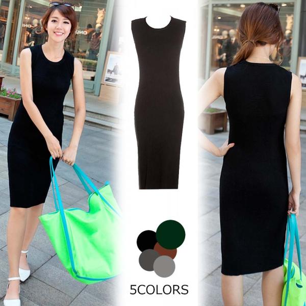 ニット ワンピース タイト ノースリーブワンピース 秋冬 ひざ丈ワンピース ネコポス可 Buyee 日本代购平台 产品购物网站大全 Buyee一站式代购 Bot Online