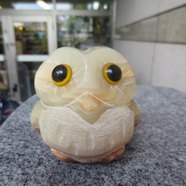 ふくろう フクロウ 不苦労 グッズ 雑貨 置物 置き物 屋外 メノウ