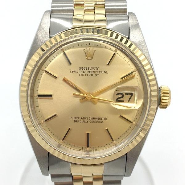 ロレックス デイトジャスト Date Just 腕時計 1601 自動巻き 1971年代 シャンパン 美品 メンズ イエローゴールド Rolex 時計 Df9384 1 サンステップ Yahoo 店 通販 Yahoo ショッピング
