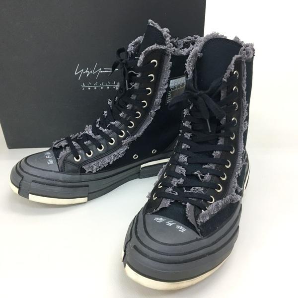 ヨウジヤマモト VESSEL High ハイカット スニーカー HN-E17-058-1-05 シューズ 箱付き メンズ 28cm ブラック  Yohji Yamamoto 靴 DF8982■