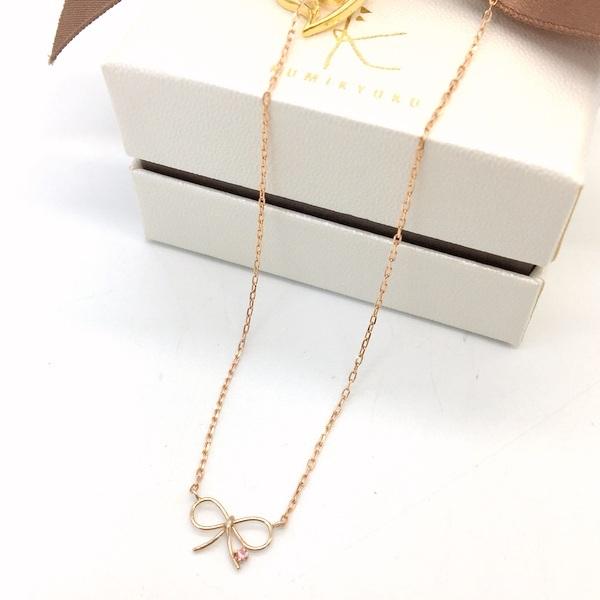 Kumikyoku 組曲 K10 ネックレス ペンダント リボン 石付き 華奢 上品 プレゼント 箱つき レディース ピンクゴールド系 クミキョク アクセサリー Df26 1 サンステップ Yahoo 店 通販 Yahoo ショッピング