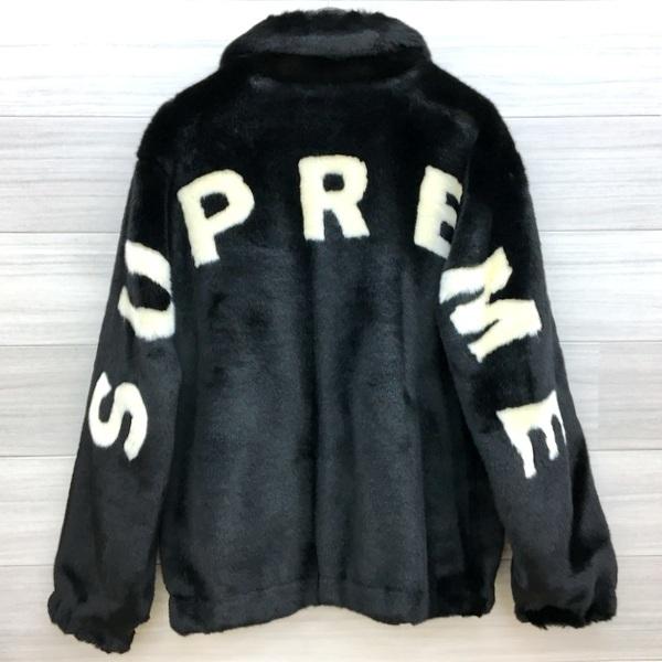 ナチュラルネイビー Supreme faux fur bomber jacket 17SS - ブルゾン