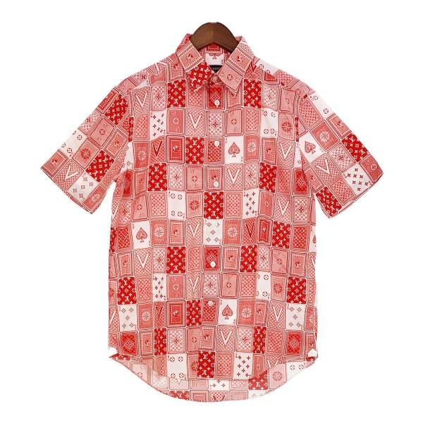 LOUIS VUITTON トランプ柄 シャツ カジュアルシャツ 半袖 古着 総柄