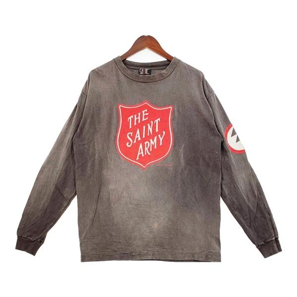 セントマイケル VAMPIRE PPLE LS TEE SM-S22-0000-032 ロングスリーブ Tシャツ ヴィンテージ加工 カットソー ロンT  Mサイズ SAINT MICHAEL トップス DM7617■