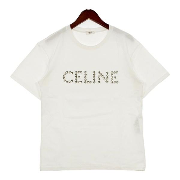 CELINE セリーヌ スタッズ ロゴ Tシャツ カットソー 2X50C671Q 未使用
