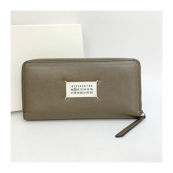 メゾンマルジェラ 11 ラウンドファスナー 長財布 ロゴ S56UI0110 美品 箱付き レザー ロングウォレット Maison Margiela 財布 DF7988 Maison Margielaメゾン マルジェラ財布ロング ウォレット
