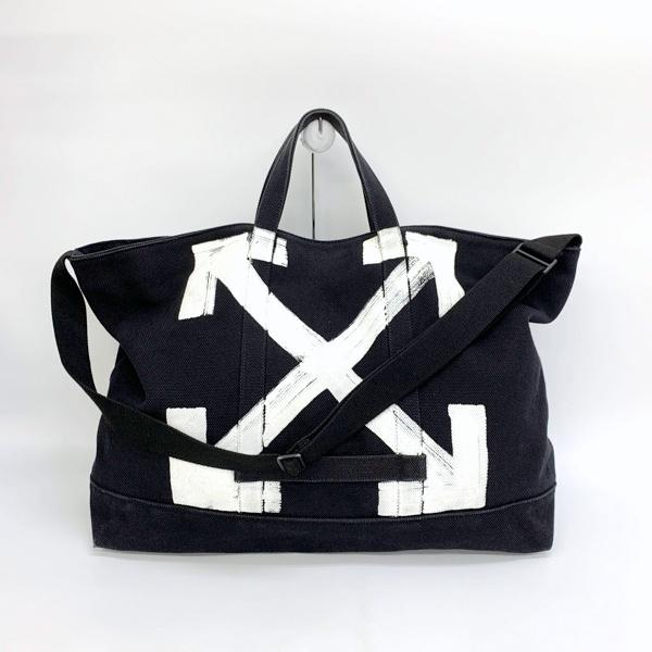 OFF-WHITE オフホワイト キャンバス トートバッグ ブラック 型