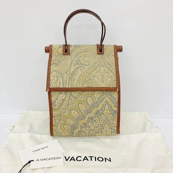 A VACATION ア バケーション LUNCH PAISLEY バッグ ハンドバッグ 鞄 レディース イエロー系 カバン IF19376■