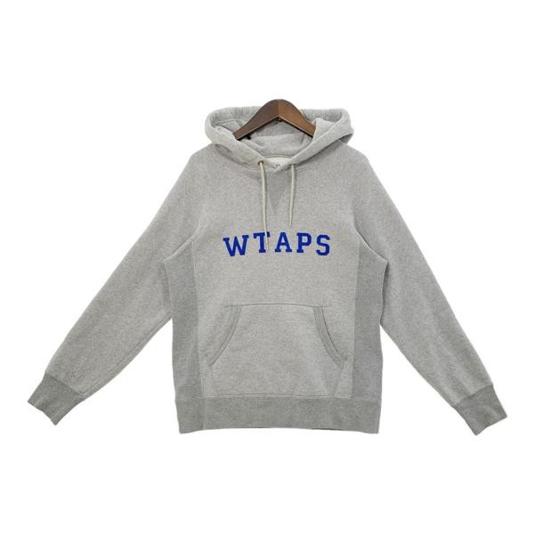 ヒ*キ様 WTAPS グレー パーカー ロゴプリント WTAPS ダブルタップス パーカー ロゴ グレー
