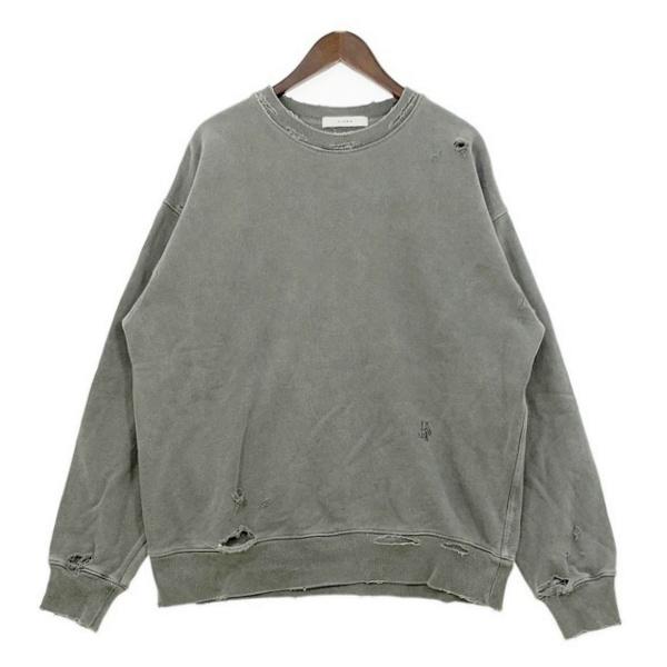 JieDa ジエダ 23SS PIGMENT DAMAGE SWEAT ピグメント ダメージ クルー  