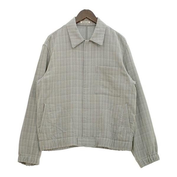 AURALEE オーラリー HARD TWIST WOOL DOUBLE FACE CHECK BLOUZON 