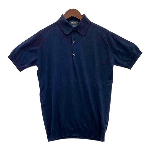 JOHN SMEDLEY コットンニット 半袖 ポロシャツ カットソー 美品 薄手 
