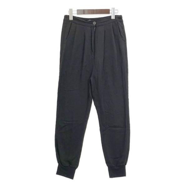 MM6 Maison Margiela ハイウエスト タック入り イージーパンツ 裾リブ 