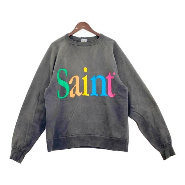 セントマイケル　スウェット　COLOFUL　コットン　グレー　古着加工　22AW セントマイケルスウェットCOLOFULコットングレー古着加工22AW