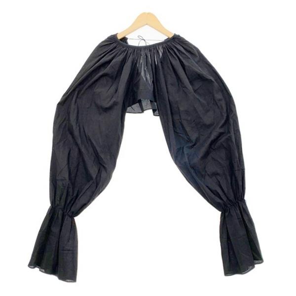 pan パン arm blouse アーム ブラウス シャツ カットソー 長袖 ショート丈 PN2200-SH005 レディース フリーサイズ ブラック トップス IL15582■