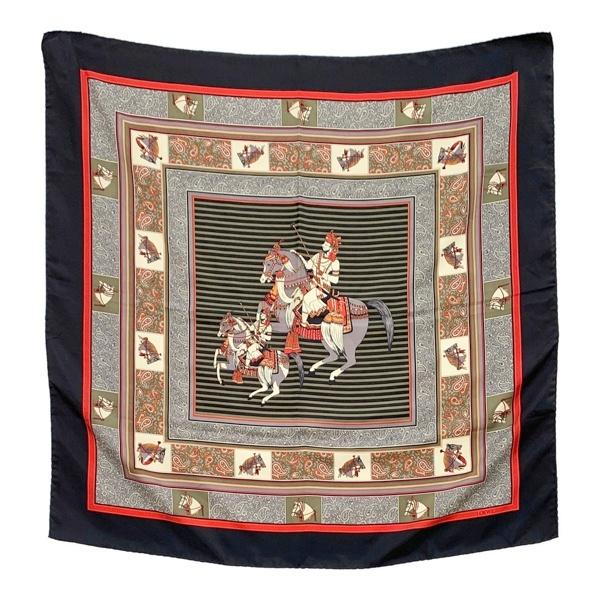 LOEWE（ロエベ） スカーフ ストール 騎士 馬 総柄 ペイズリー 美品