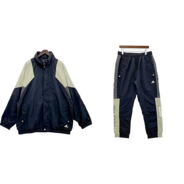 adidas セットアップ ナイロン ジャケット パンツ パープル adidas セットアップ ナイロン ジャケット パンツ パープル