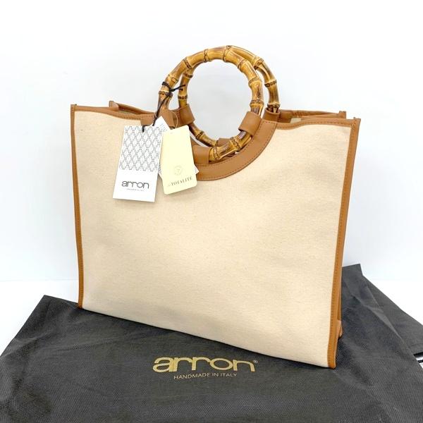 arron（アローン） バンブー キャンバス トートバッグ カバン 美品 
