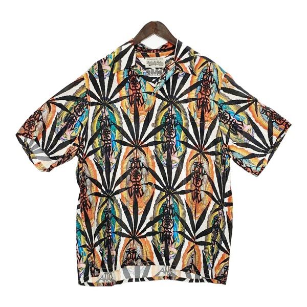 WACKO MARIA BAD POOL 舐達麻 アロハシャツ 美品 半袖 オープン WACKO MARIA BAD POOL 舐達麻 アロハシャツ 美品 半袖 オープン