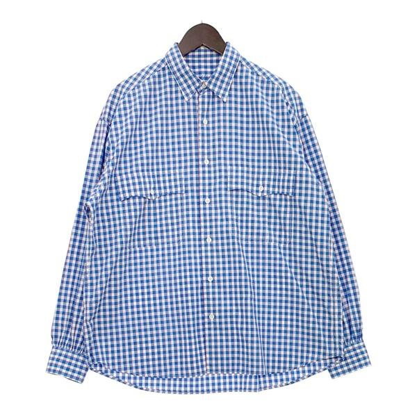 PORTER CLASSIC ロールアップシャツ　リネン　ブルー　Mサイズ ポータークラシック(ロールアップリネンシャツ)ブルー Mサイズ