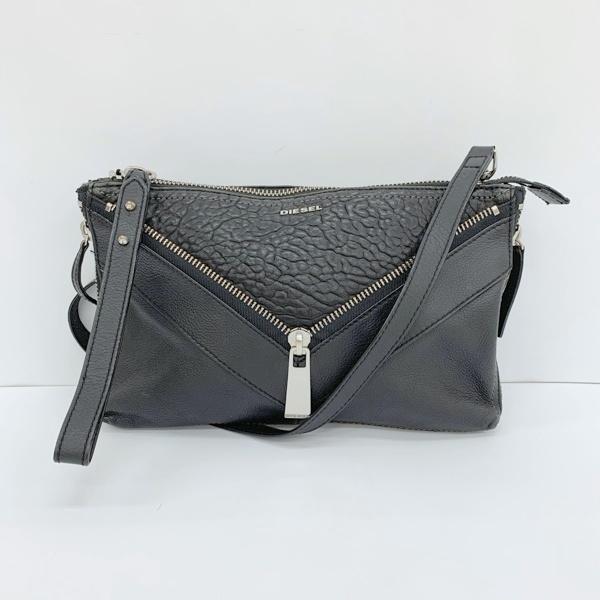 DIESEL ディーゼル 2WAY ショルダーバッグ クラッチ BAG カバン レディース  ブラック 鞄 IF13530■
