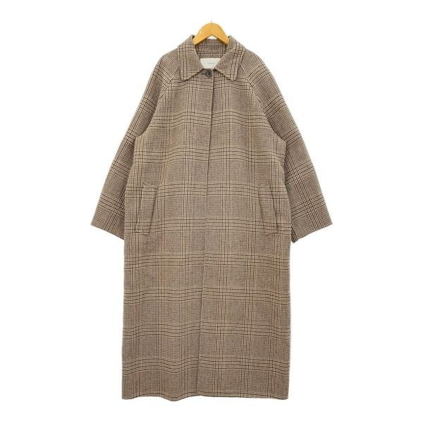 【TODAYFUL】 ベージュステンカラーチェックコート 38 TODAYFUL（トゥデイフル）の「ステンカラーチェックコート
