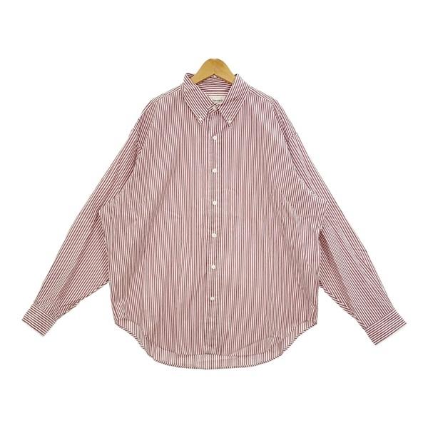 THE SHINZONE シンゾーン ダディシャツ ストライプ ブラウス DADDY SHIRTS STRIPE 23SMSBL05 レディース サイズRS レッド トップス DL18537■
