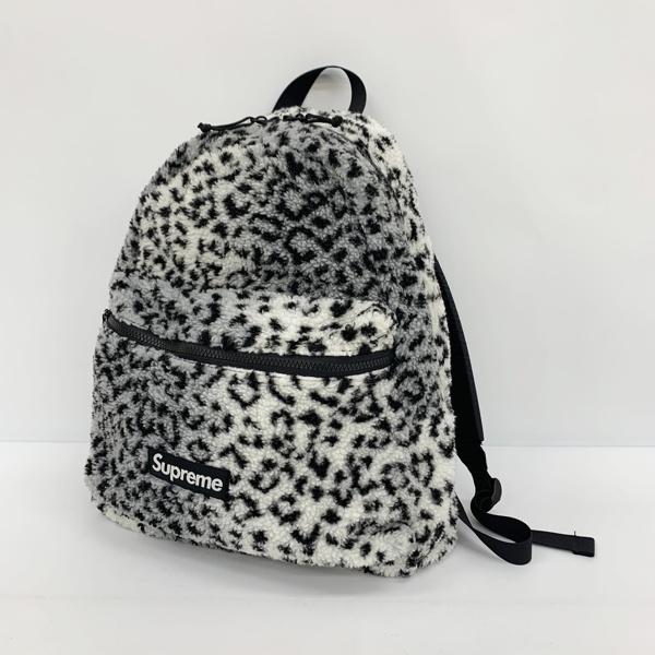 Supreme 17AW レオパード フリース バックパック リュック ボア カバン 