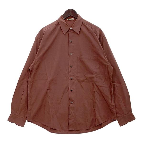 AURALEE WASHED FINX TWILL BIG シャツ A00S03TN 長袖 コットン 無地 