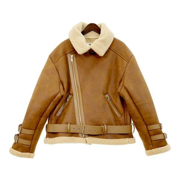 エムピーストゥディオ ムートン ライダース ジャケット ブルゾン 裏地