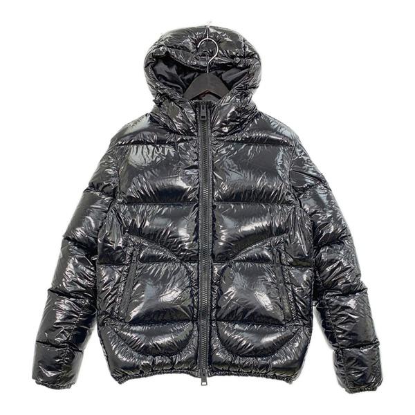 HERNO 24AW GLOSS ボンバーダウンジャケット PI001079U-12220-9300 ブルゾン コート ナイロン 無地 メンズ サイズ48 ブラック ヘルノ アウター DM14281■