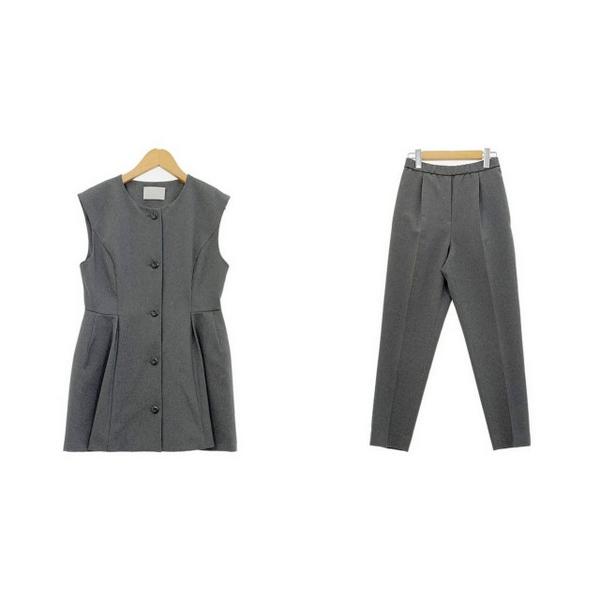 セルフォード CELFORD ペプラム ジレ ベスト パンツ セットアップ