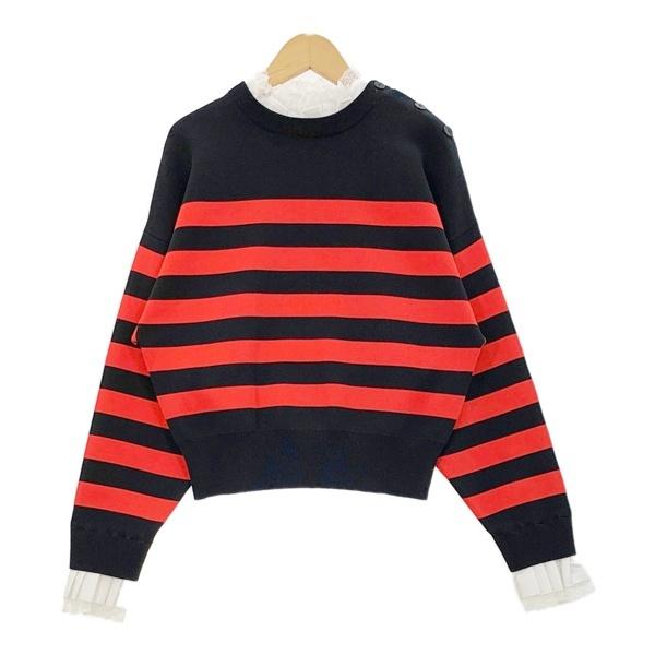 nagonstans ナゴンスタンス 23AW frill border pullover ボーダー 
