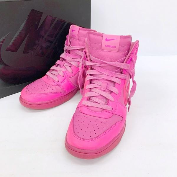NIKE AMBUSH ピンク ハイカットスニーカー 国内2月4日発売予定】アンブッシュ × ナイキ ダンク ハイ
